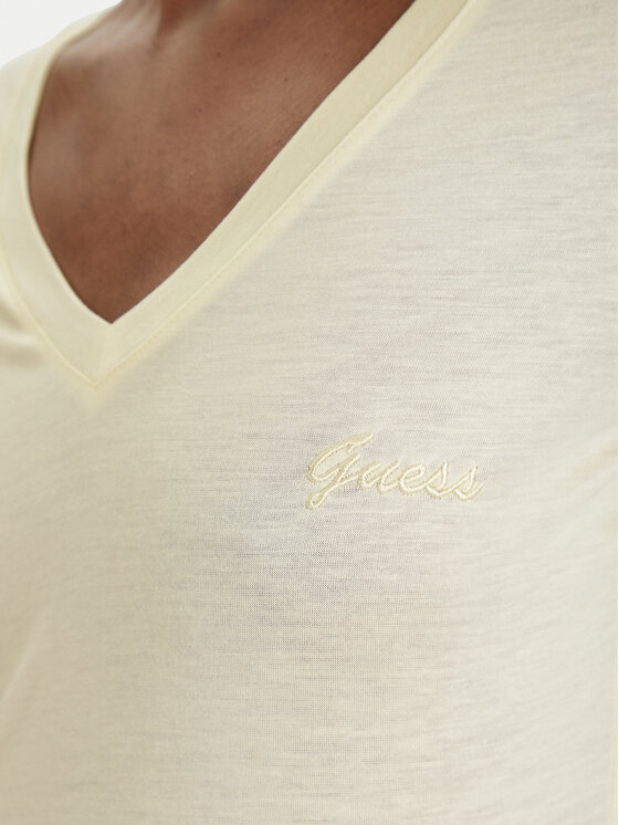 Guess Guess Póló W5GP31 KCSX2 Sárga Classic Fit