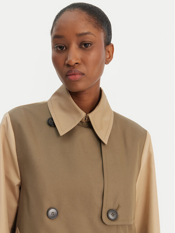 Weekend Max Mara Weekend Max Mara Trencz Biglia 2615021051 Zielony Relaxed Fit