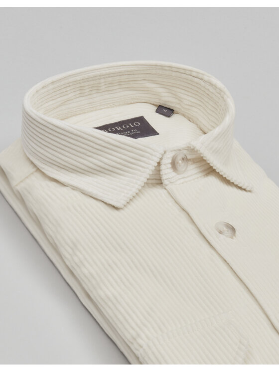 Borgio Borgio Koszula velletri_00613 Écru Relaxed Fit