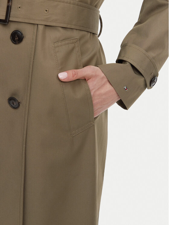 Tommy Hilfiger Tommy Hilfiger Tenchcoat WW0WW42133 Khakifarben Slim Fit