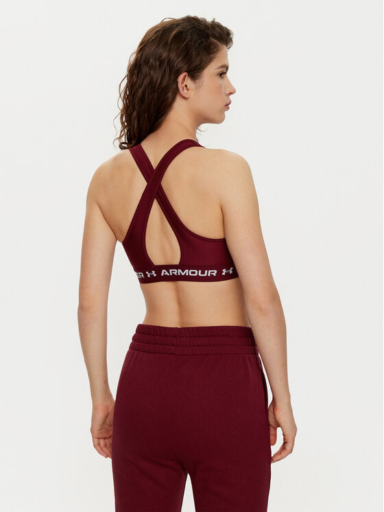 Under Armour Under Armour Спортивний бюстгальтер Crossback Mid Bra 1361034 Бордовий