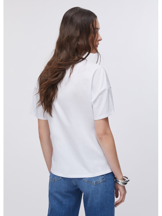 Liu Jo Liu Jo T-Shirt WA6331JS904P9272 Biały Regular Fit