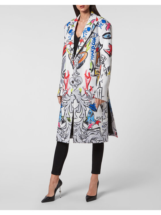 PHILIPP PLEIN PHILIPP PLEIN Cappotto 3363 Bianco Loose Fit