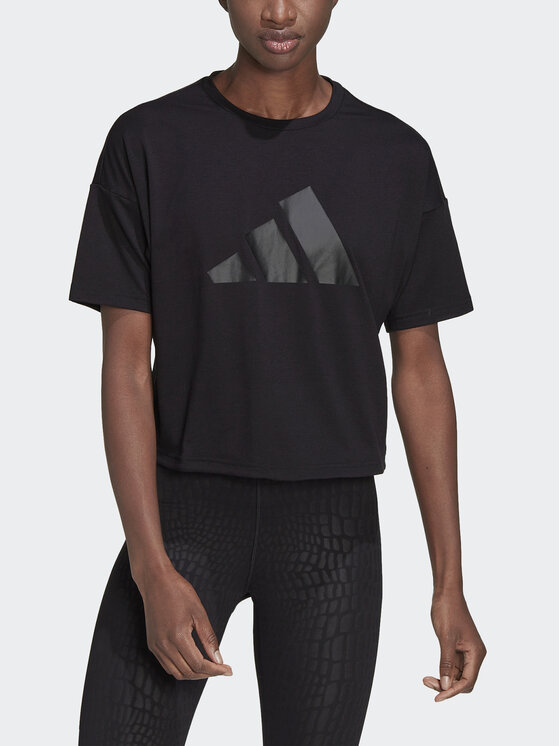 adidas adidas T-Shirt Train Icons 3 Bar Logo T-Shirt HD8973 Schwarz Regular Fit