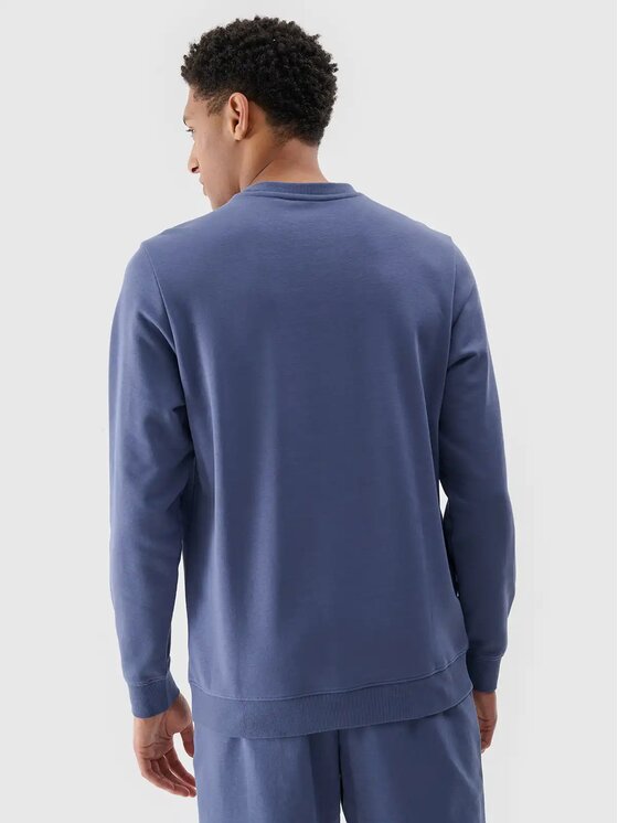 4F 4F Bluza 4FWMM00TSWSM1767-32S Niebieski Regular Fit