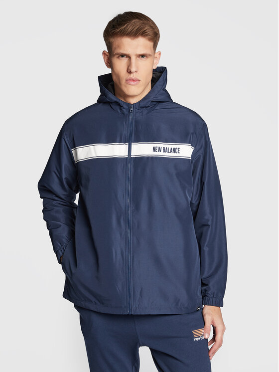 New Balance Prechodná bunda MJ23901 Tmavomodrá Relaxed Fit