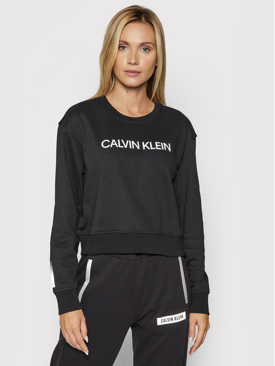 Calvin Klein Performance Džemperis 00GWF1W312 Juoda Cropped Fit