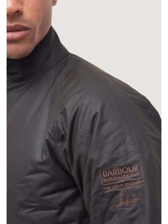 Barbour International Barbour International Kurtka skórzana MERCHANT WAX Brązowy Casual Fit
