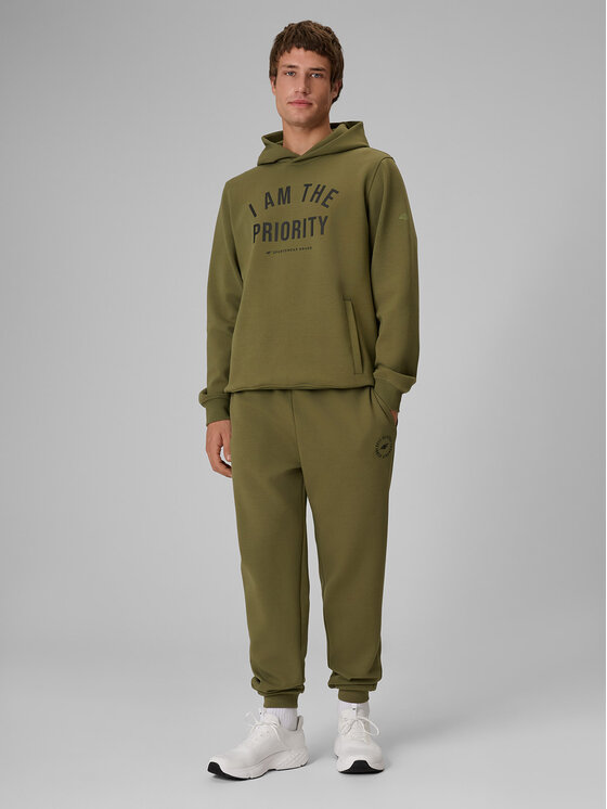 4F 4F Spodnie dresowe CITY FORM Khaki Regular Fit