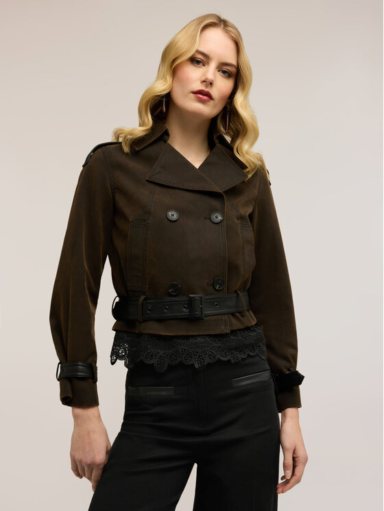 Motivi Motivi Giacca in similpelle R406Q001136N022 Marrone Regular Fit