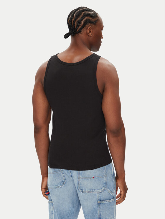 Tommy Jeans Tommy Jeans Tank top Classic Flag DM0DM21927 Černá Slim Fit