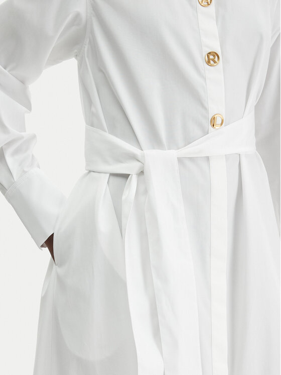 KARL LAGERFELD KARL LAGERFELD Krekla kleita B1W13026 Balts Regular Fit