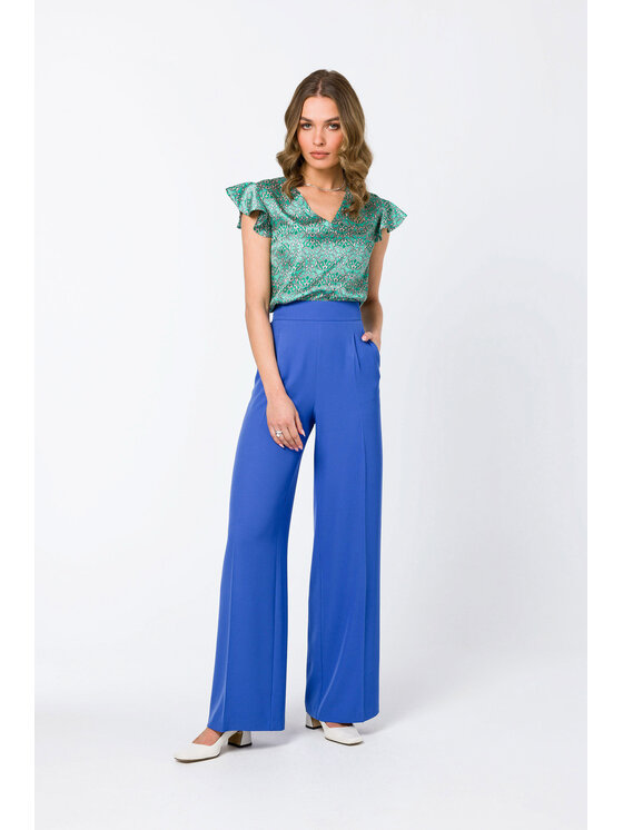 Stylove Stylove Dámské kalhoty S331 Modrá Regular Fit