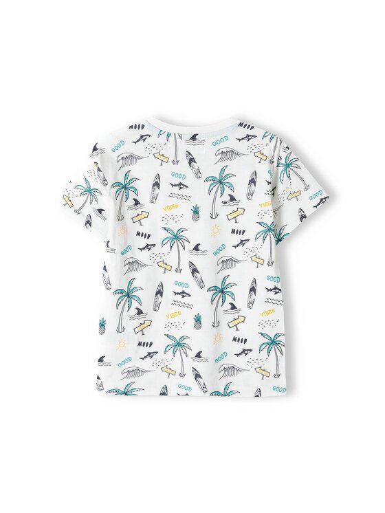 MINOTI MINOTI Komplet 3 t-shirtów 13tee 42 Écru Regular Fit