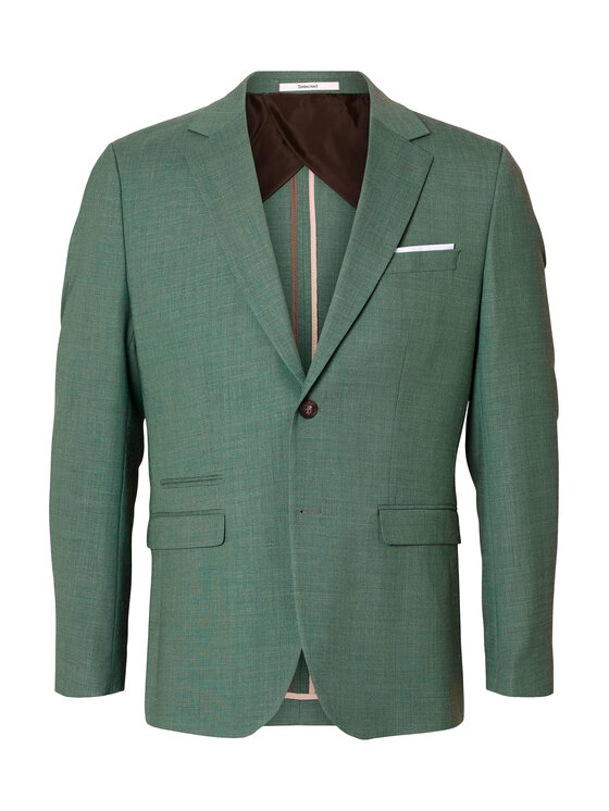 Selected Homme Selected Homme Marynarka 16087870 Zielony Slim Fit