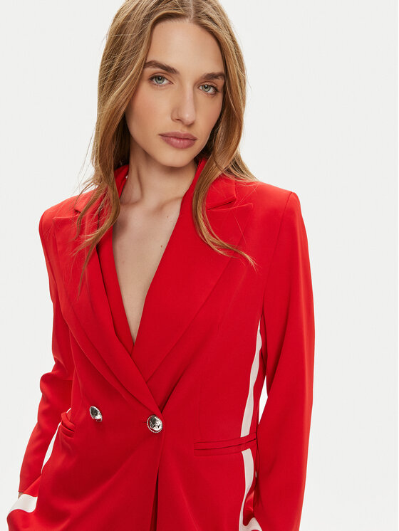 Maryley Maryley Marynarka 24EB212/04FI Czerwony Regular Fit