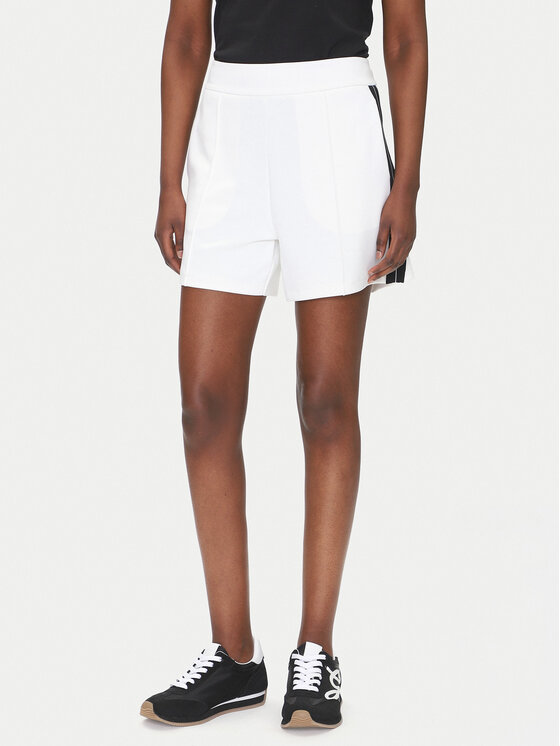 EA7 Emporio Armani Bavlnené šortky 7W000176 AF12643 U0002 Biela Regular Fit
