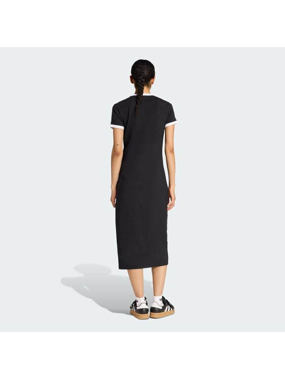 adidas adidas Sukienka codzienna 3 STRIPES DRESS (SLIM) Czarny Slim Fit