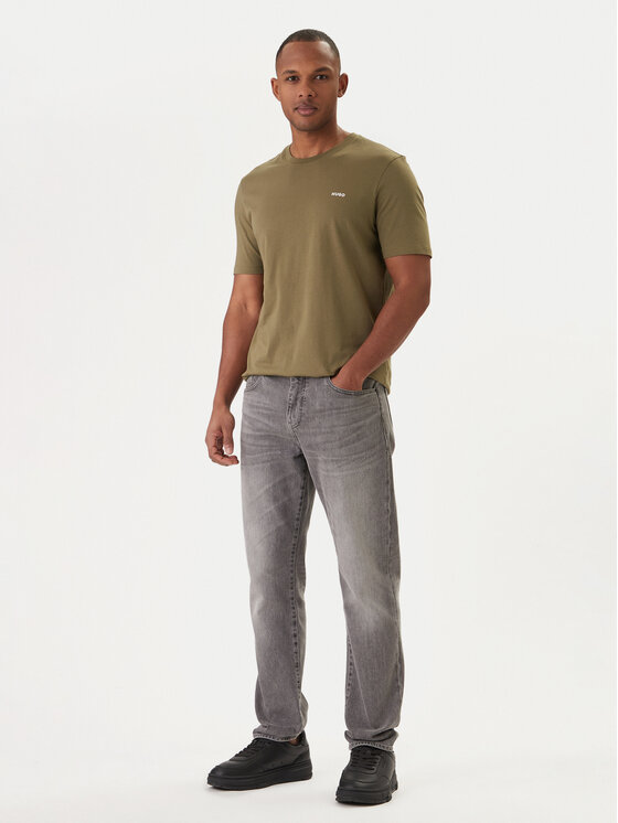 HUGO HUGO T-Shirt Dero222 50466158 Khaki Regular Fit