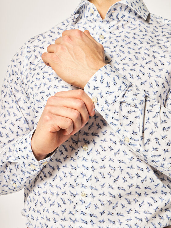 Strellson Strellson Hemd Sereno 30020147 Weiß Slim Fit