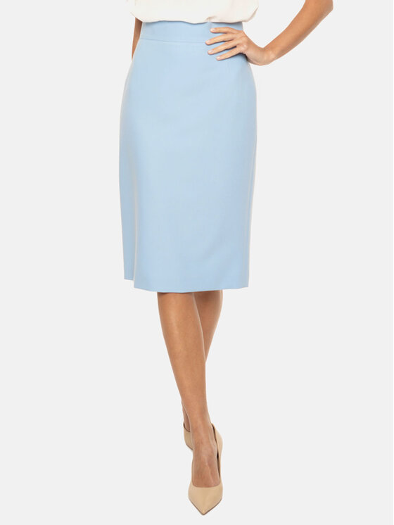 Potis & Verso Potis & Verso Spódnica ołówkowa Maurin Niebieski Regular Fit