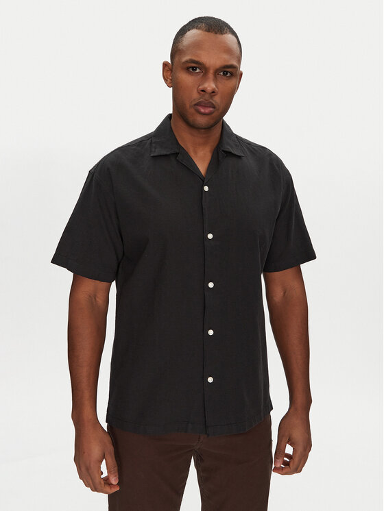 Jack & Jones Jack & Jones Ing Breeze Resort 12268967 Fekete Relaxed Fit