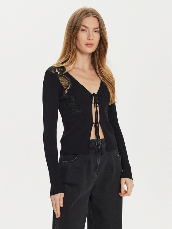 TWINSET TWINSET Kardigan 242TP3193 Crna Slim Fit