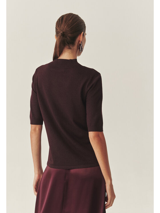 TATUUM TATUUM Sweter LULU Bordowy Fitted Fit