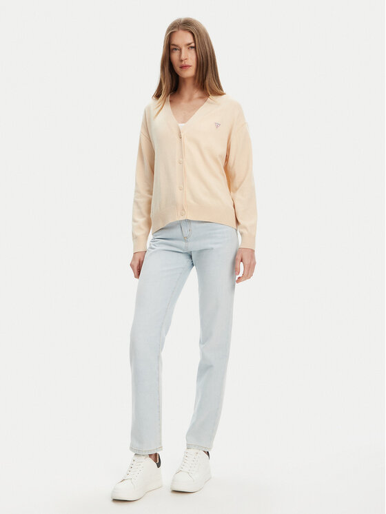 Guess Jeans Guess Jeans Πουλόβερ 168521 Μπεζ Classic Fit