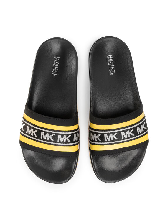 Michael Michael Kors Tyra Logo Scuba Slide Sandal Outlet (Tyra logo scuba  clearance slide sandal)