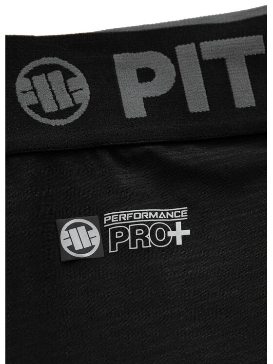 PITBULL PITBULL Legginsy Legginsy sportowe Performance Pro plus New Logo S Czarny Slim Fit