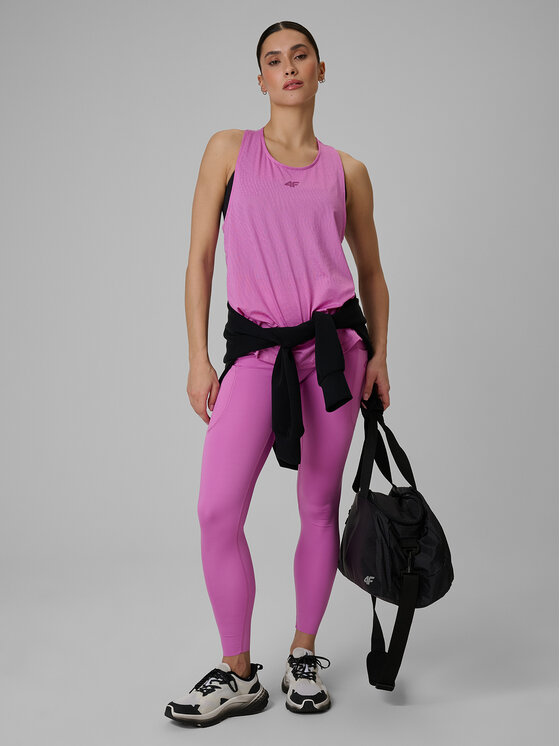4F 4F Koszulka techniczna SOLAR PUNK Różowy Loose Fit