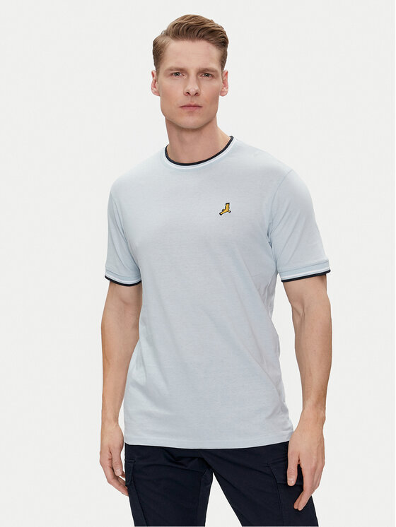 Brave Soul T-shirt MTS-149FEDERERF Celeste Straight Fit, taglia : XL