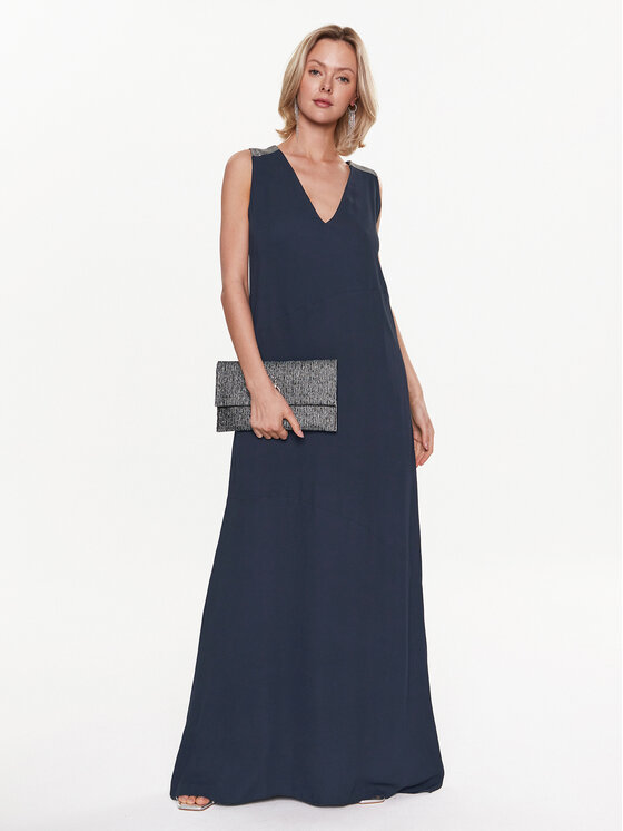 Fabiana Filippi Fabiana Filippi Sukienka letnia ABD273W223 Granatowy Regular Fit