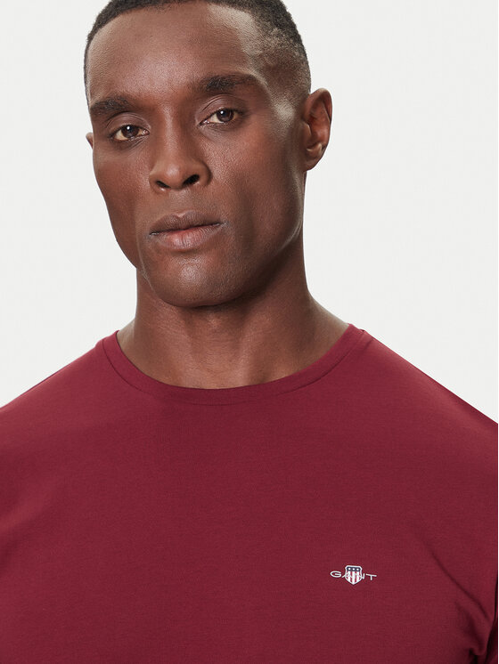 Gant Gant T-Shirt 2004080 Bordó Regular Fit
