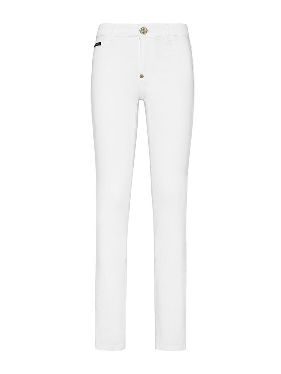 PHILIPP PLEIN PHILIPP PLEIN Jegginsy 5917 Biały Jegging Fit
