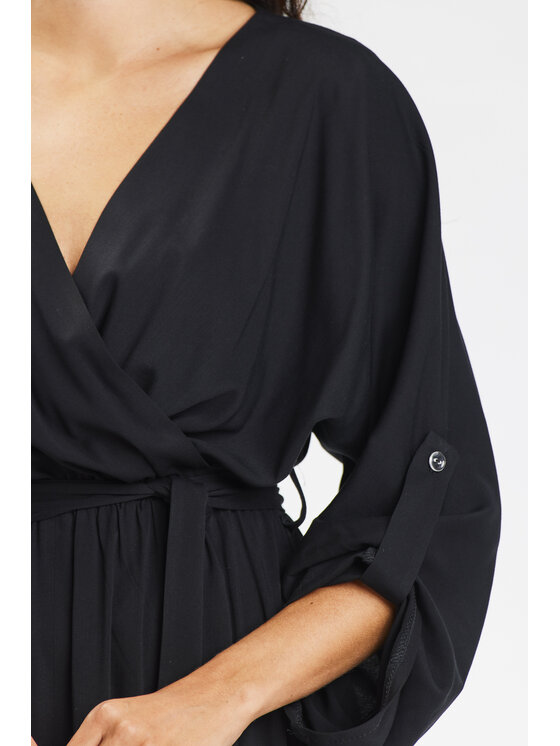 Awama Awama Vestito estivo A670 Nero Basic Fit