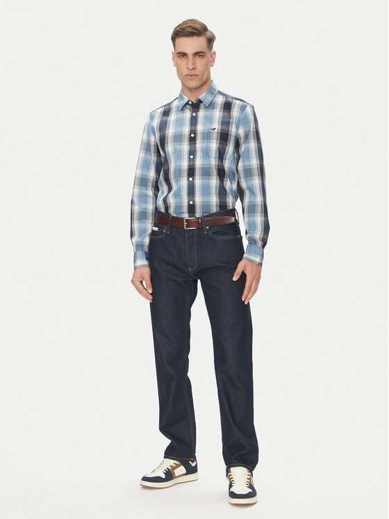 Mustang Mustang Camicia Chester 1016237 Blu Regular Fit