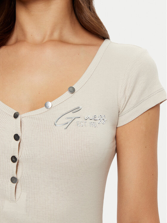 Guess Guess T-shirt W4RP47 K1814 Siva Regular Fit
