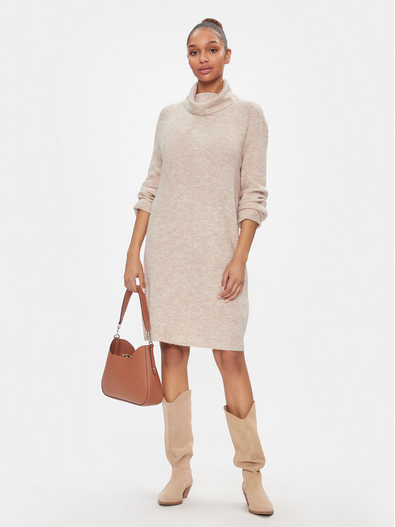 ONLY ONLY Трикотажна сукня 15306945 Бежевий Relaxed Fit