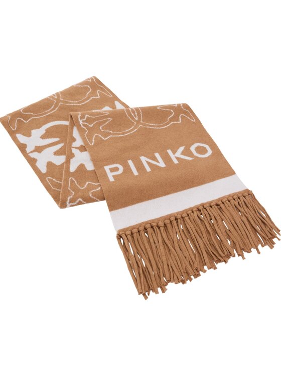 PINKO PINKO Sciarpa Svezia sciarpa jacquard logo Beige