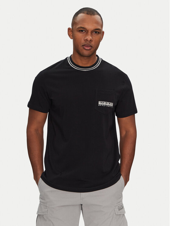 Napapijri Napapijri T-Shirt S-Murlo NP0A4IEJ9411 Czarny Regular Fit