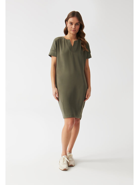 TATUUM TATUUM Sukienka codzienna OWERITA Khaki Barrel Fit