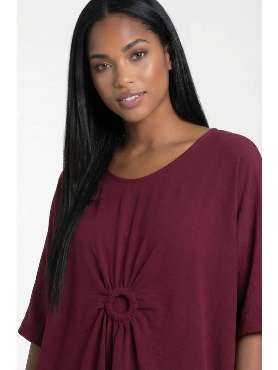 FIGL FIGL Sukienka codzienna M1327 Bordowy Oversize