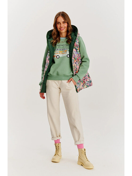 NAOKO NAOKO Vesta Rise & Bloom Zelená Regular Fit