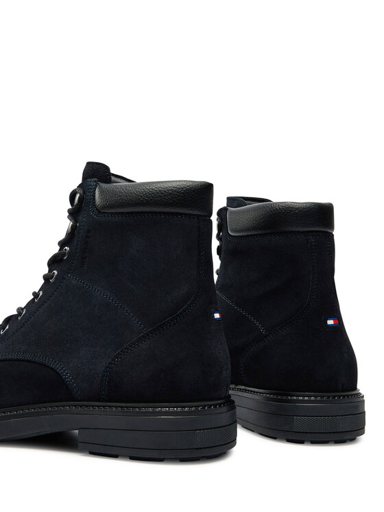 Tommy Hilfiger Tommy Hilfiger Kozaki Outdoor Suede FM0FM05193 Granatowy