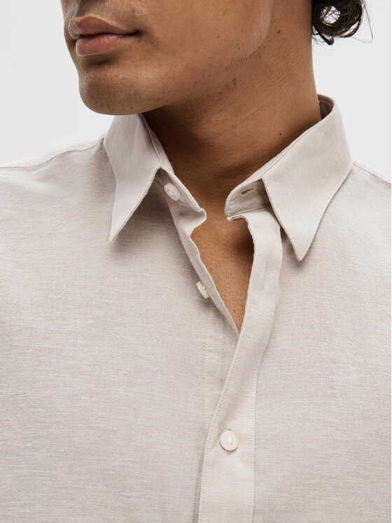 Selected Homme Selected Homme Cămașă 16078867 Bej Slim Fit