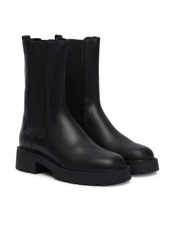 Calvin Klein Calvin Klein Klassische Stiefeletten Chunky High Chelsea YW0YW01909 Schwarz