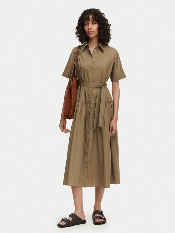 Marella Marella Haljina košulja Emme by Marella Fauna 2615221172 Smeđa Regular Fit