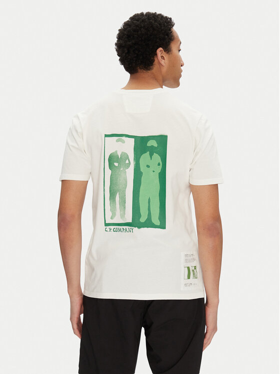 C.P. Company C.P. Company Тишърт 18CMTS307A005431G Бял Regular Fit